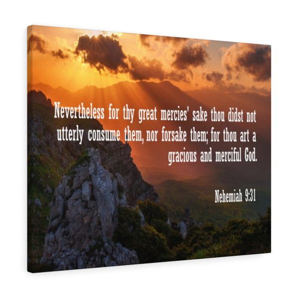 Scripture Canvas Gracious and Merciful God Nehemiah 9:31 Christian Bible Verse Meaningful Framed Prints, Canvas Paintings - Image 5