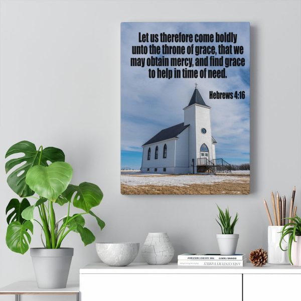 Scripture Canvas Throne of Grace Hebrews 4:16 Christian Bible Verse Meaningful Framed Prints, Canvas Paintings - Image 8