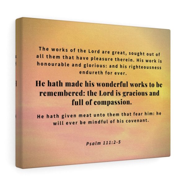 Scripture Canvas Wonderful Works Psalm 111:2-5 Christian Bible Verse Meaningful Framed Prints, Canvas Paintings - Image 4