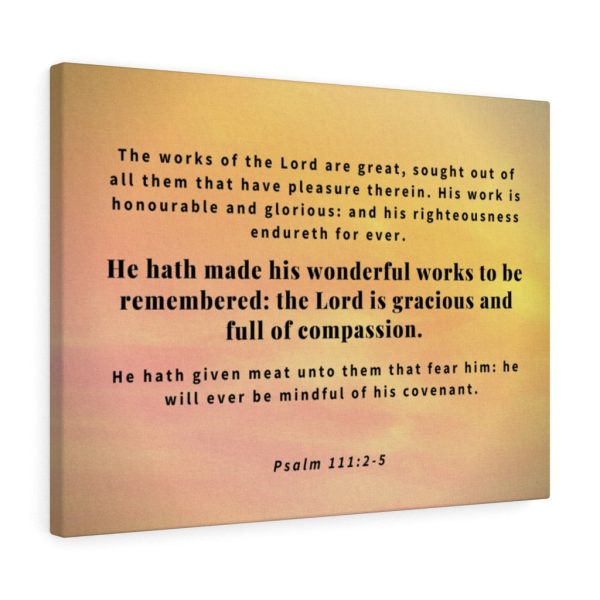 Scripture Canvas Wonderful Works Psalm 111:2-5 Christian Bible Verse Meaningful Framed Prints, Canvas Paintings - Image 8