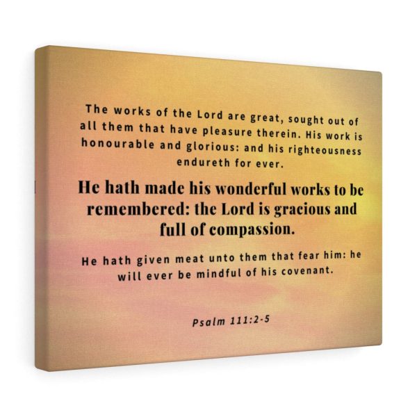 Scripture Canvas Wonderful Works Psalm 111:2-5 Christian Bible Verse Meaningful Framed Prints, Canvas Paintings - Image 6