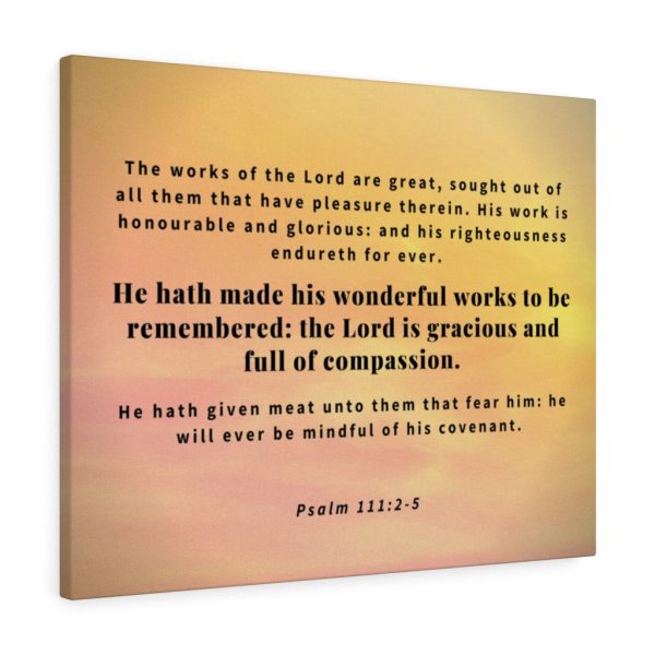 Scripture Canvas Wonderful Works Psalm 111:2-5 Christian Bible Verse Meaningful Framed Prints, Canvas Paintings - Image 2