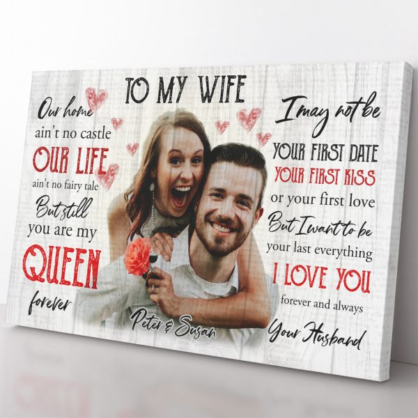 Personalized Wall Art Gift Ideas To My Wife, You Are My Queen Framed Prints, Canvas Paintings