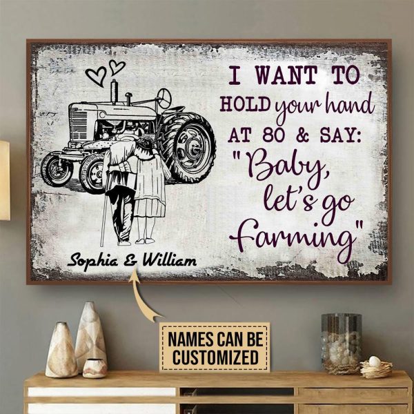 Personalized Canvas Art Painting, Canvas Gallery Hanging Tractor Sketch Hold Your Hand Wall Art Framed Prints, Canvas Paintings