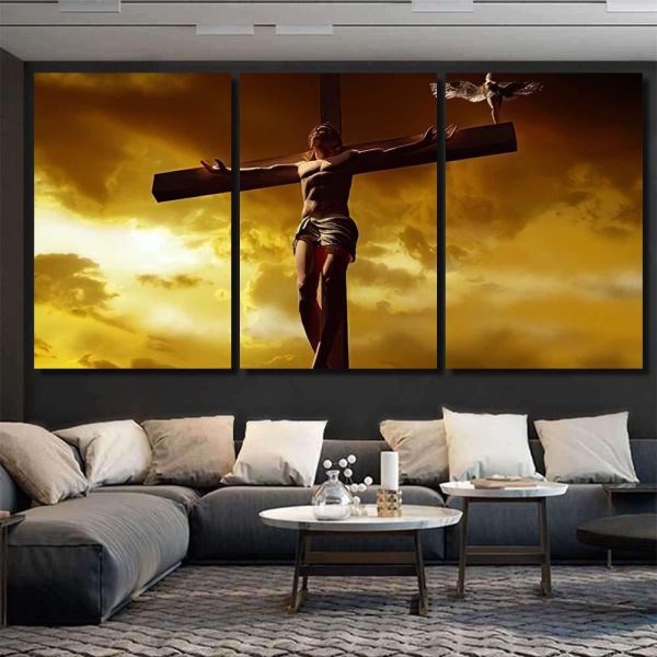 Christ On Background Sky Jesus Christian Premium Multi Canvas Prints, Multi Piece Panel Canvas Luxury Gallery Wall Fine Art Print - Image 5