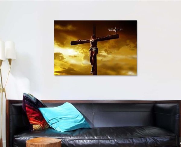 Christ On Background Sky Jesus Christian Premium Multi Canvas Prints, Multi Piece Panel Canvas Luxury Gallery Wall Fine Art Print - Image 4