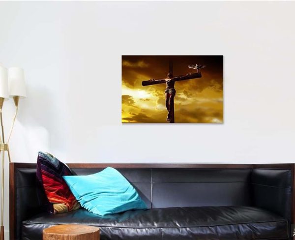 Christ On Background Sky Jesus Christian Premium Multi Canvas Prints, Multi Piece Panel Canvas Luxury Gallery Wall Fine Art Print - Image 3