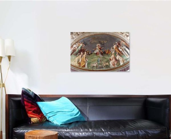 Rome Jesus Teacher Fresco Church Santa Jesus Christian Premium Multi Canvas Prints, Multi Piece Panel Canvas Luxury Gallery Wall Fine Art Print - Image 3