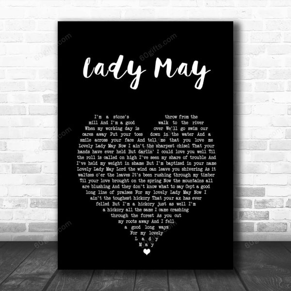 Tyler Childers Lady May Black Heart Song Lyric Art Print - Canvas Print Wall Art Home Decor