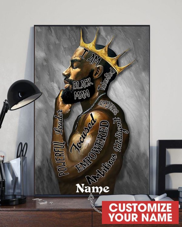 Black King Greatness Decor Personalized Painting Prints Gift Idea Birthday Framed Prints, Canvas Paintings