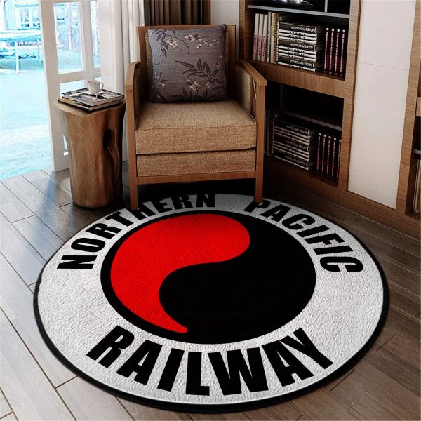 Northern Round Mat Northern Pacific Railway Round Floor Mat Room Rugs Carpet Outdoor Rug Washable Rugs