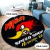 Personalized Speed Shop Hot Rod Round Mat Round Floor Mat Room Rugs Carpet Outdoor Rug Washable Rugs - Image 3