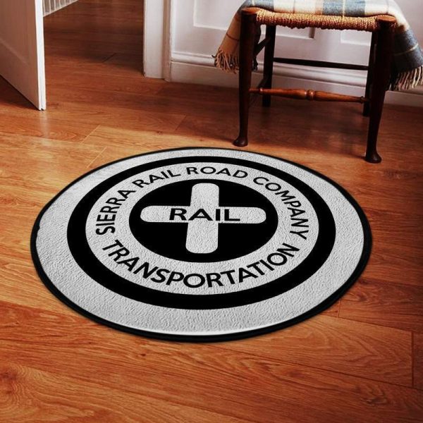 Sierrarr Round Mat Sierra Railroad Round Floor Mat Room Rugs Carpet Outdoor Rug Washable Rugs - Image 2