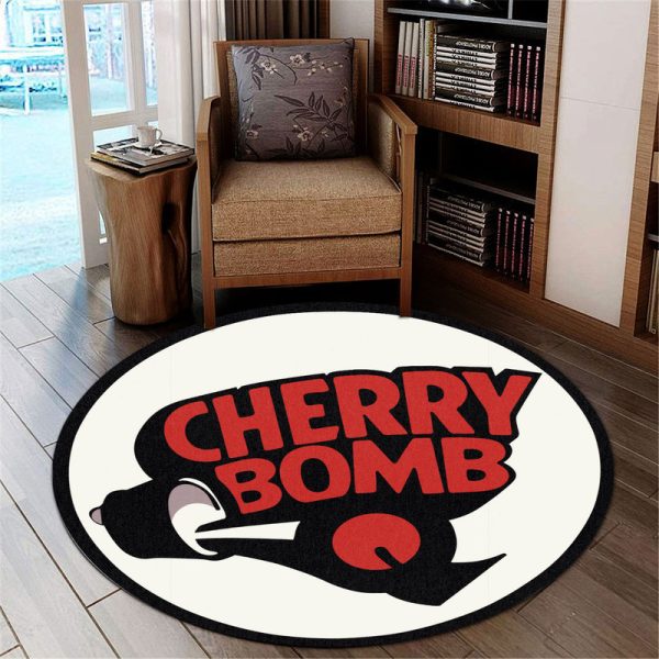 Cherry Bomb Exhaust Round Mat Round Floor Mat Room Rugs Carpet Outdoor Rug Washable Rugs - Image 2