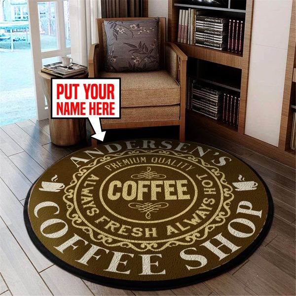 Personalized Coffee Shop Round Mat Round Floor Mat Room Rugs Carpet Outdoor Rug Washable Rugs - Image 2