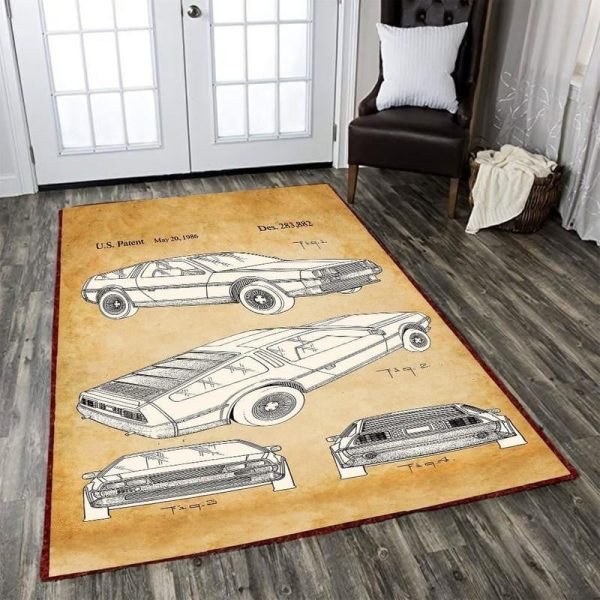 Btf Area Rug Carpet Back To The Future Delorean Bttf Time Machine - Image 2