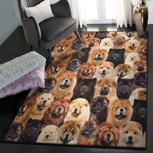 Chow Chow Non Shedding You Will Have A Bunch Of Chow Chows Rug Rectangle Rugs Washable Area Rug Non-Slip Carpet For Living Room Bedroom