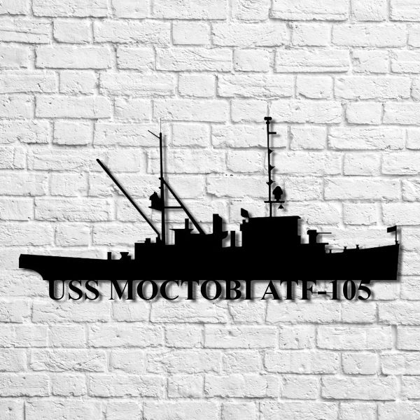 Uss Moctobi Atf105 Navy Ship Metal Art, Gift For Navy Veteran, Navy Sh