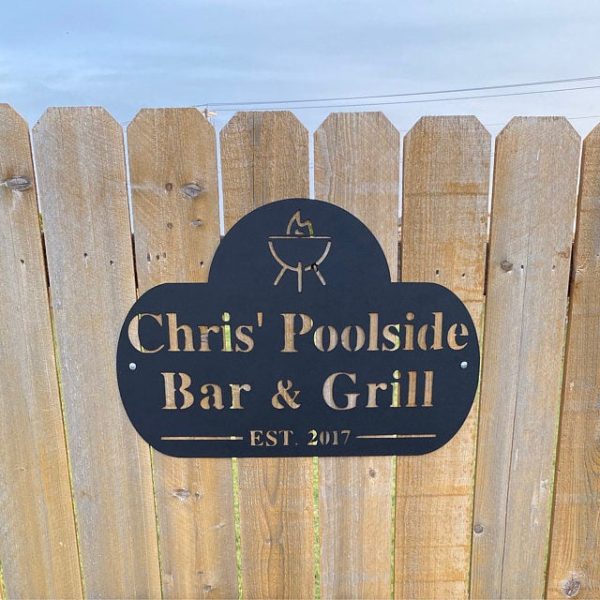 Personalized Grill Sign, Custom Bbq Sign, Metal Bbq Sign, Metal Grill