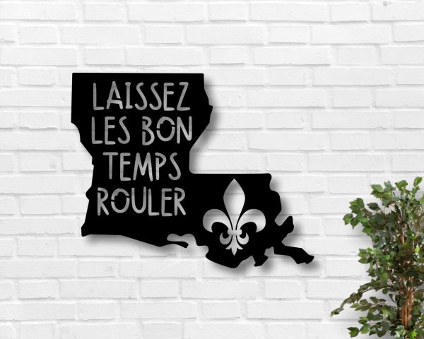 Let The Good Times Roll Sign, Louisiana Metal Sign, Fleur De Lis Sign,