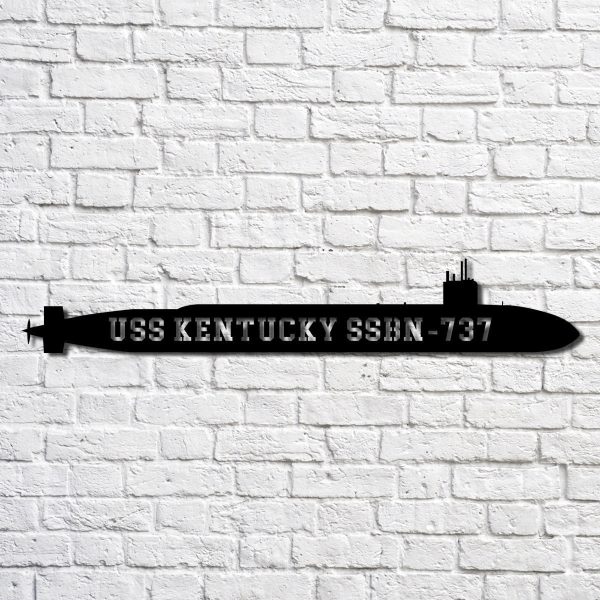 Uss Kentucky Ssbn737 Navy Ship Metal Art, Custom Us Navy Ship Cut Meta