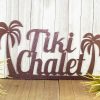 Custom Name Sign, Palm Tree, Metal Wall Art, Beach Decor, Outdoor Sign