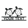 Two Turtles Monogram Customized Metal Signs, Custom Metal Sign, Custom - Image 2