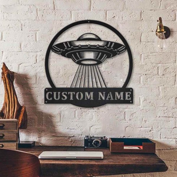 Personalized Ufo Metal Sign Art, Custom Ufo Metal Sign, Ufo Gifts Funn - Image 2