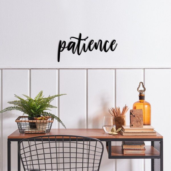 Patience Patience Metal Wall Decor Patience Metal Sign For Home Inspir