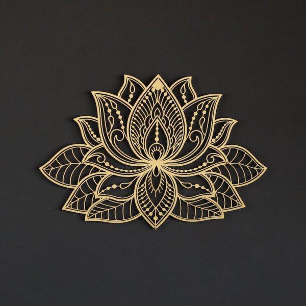 3D Mandala Metal Wall Decor Lotus Flower Decoration for Homes Bedroom