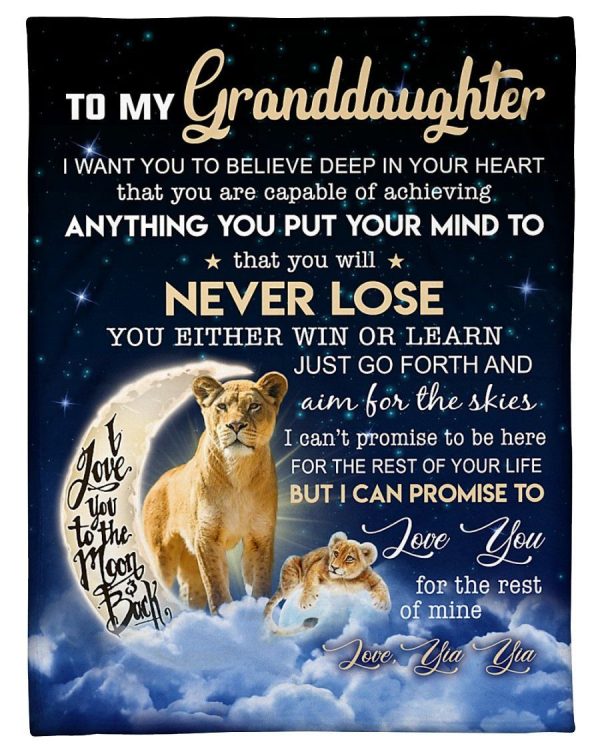 Lovely Message From Yia Yia Gifts For Granddaughters Fleece Blanket