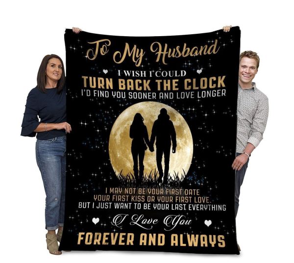 I Love You Forever And Always Fleece Blanket Gift For Husband