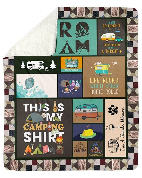 For Camping Lovers Fleece Blanket