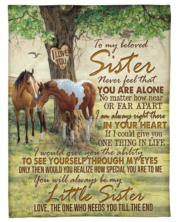 You Will Always Be My Little Sister Gifts For Beloved Sisters Fleece B