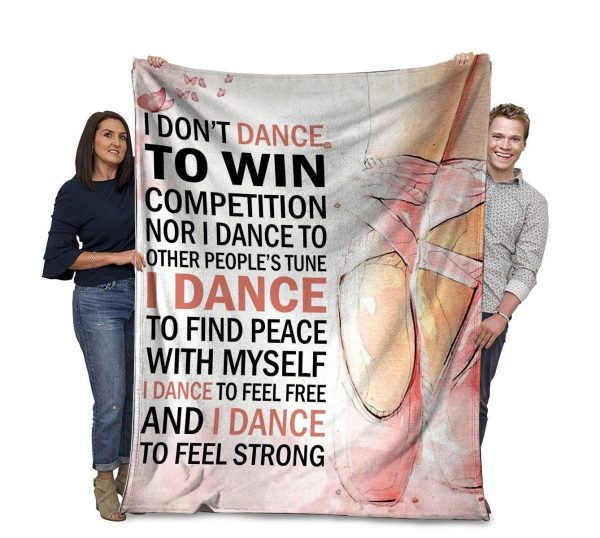 Ballet Dancer I Don't Dance To Win Competition Fleece Blanket