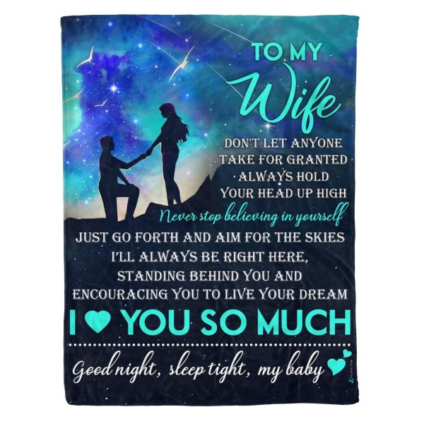 Fleece Blanket Gift For Wife I Love You So Much