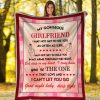 My Gorgeous Girlfriend I May Not Get To See You Pink Fleece Blanket - Image 2