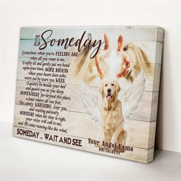 Personalized Photo Canvas Prints, Dog Loss Gifts, Pet Memorial Gifts, Dog Sympathy, Someday Dem Canvas - Image 3