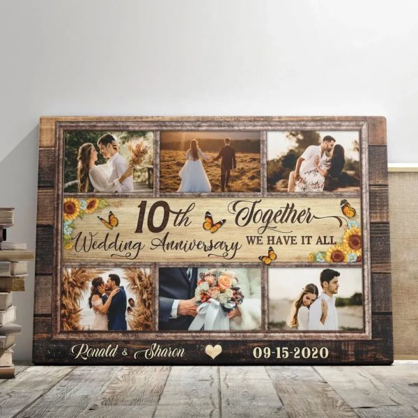 Personalized Canvas Prints, Custom Photos, Couple Gifts, Anniversary Gifts, 10th Anniversary Photo Gift Together We Have It All Dem Canvas - Image 6