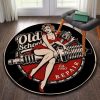 Old School Garage Round Mat Round Floor Mat Room Rugs Carpet Outdoor Rug Washable Rugs - Image 4
