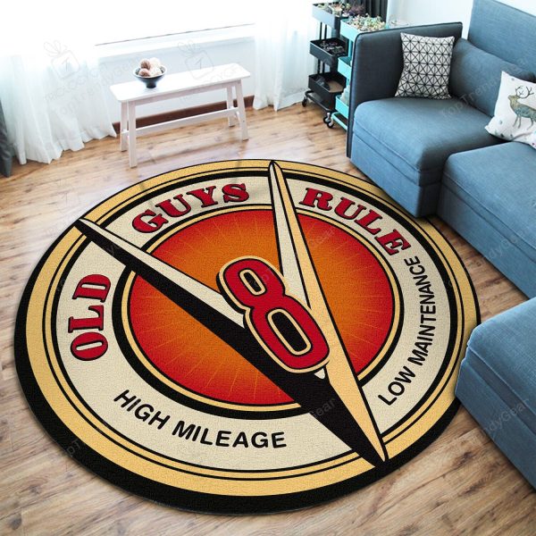 V8 Hot Rod Round Mat Round Floor Mat Room Rugs Carpet Outdoor Rug Washable Rugs - Image 2