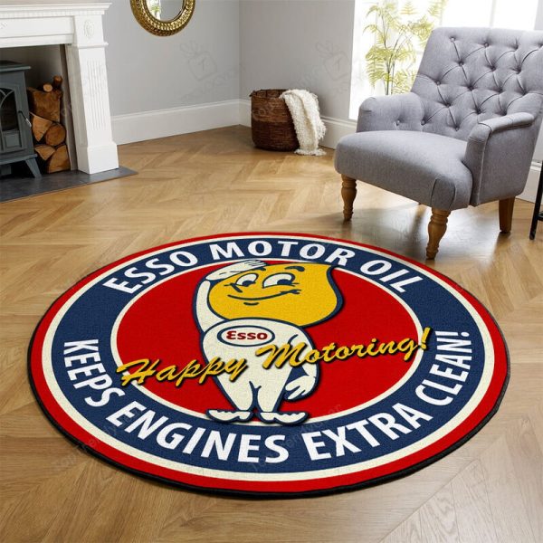 Hot Rod Motor Oil Round Mat Round Floor Mat Room Rugs Carpet Outdoor Rug Washable Rugs - Image 3