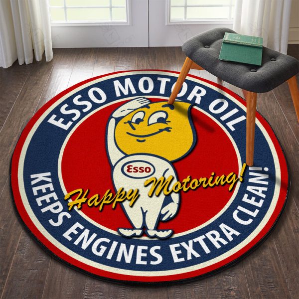 Hot Rod Motor Oil Round Mat Round Floor Mat Room Rugs Carpet Outdoor Rug Washable Rugs