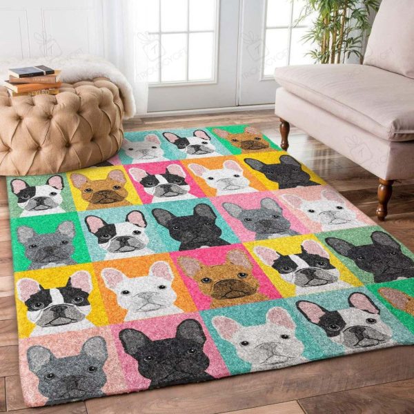 French Bulldog Rectangle Rug Decor Area Rugs For Living Room Bedroom Kitchen Rugs Home Carpet Flooring Rs014071 Print